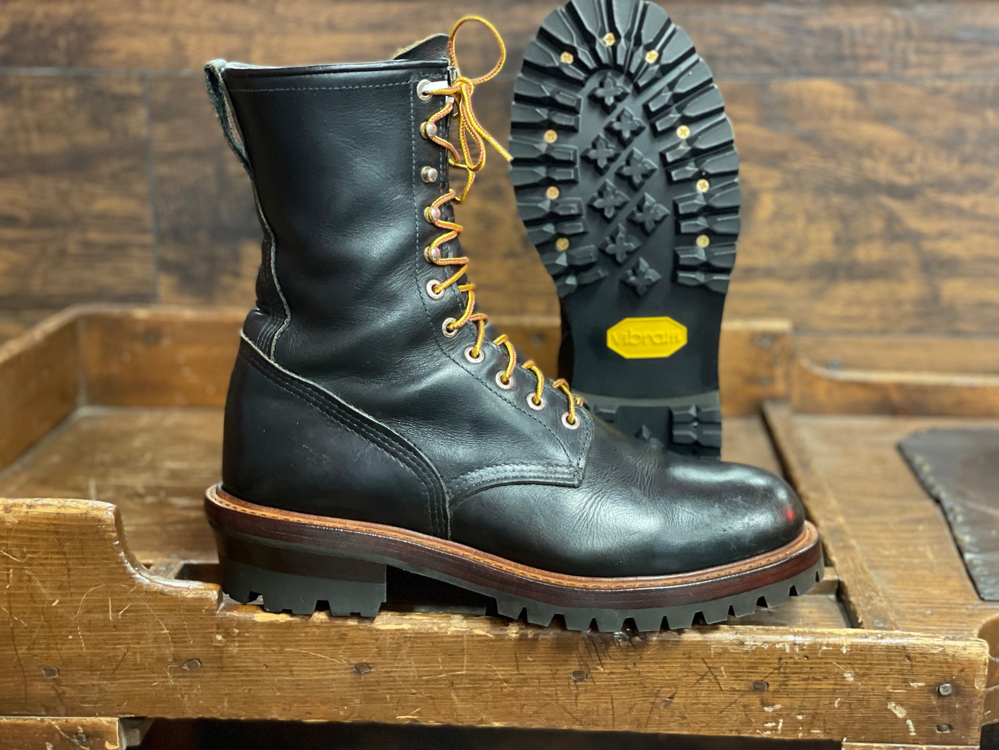 Logger boots with vibram soles best sale